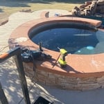 Before re-painting and spa repair