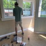 installation process of windows w/ door