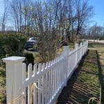 White vinyl picket