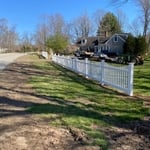 White vinyl picket
