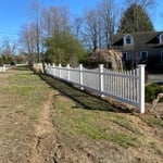 White vinyl picket