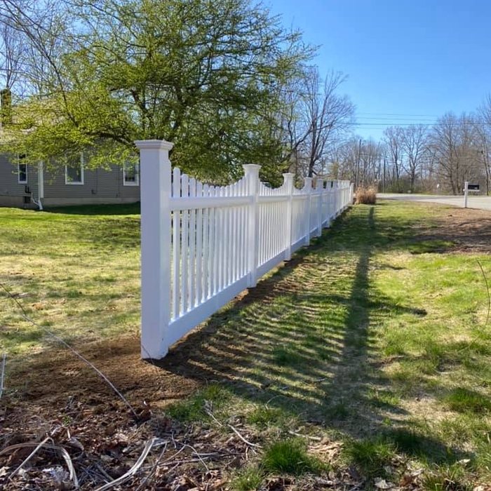 White vinyl picket