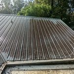 Before Metal Roof Wash