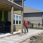 Rebar down and ready to pour concrete