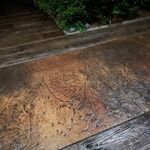 Seamless slate w/ faux wood stamped border & w