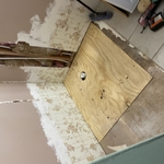 Removing damage floor and adding water lines