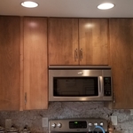 wall cabinets above microwave