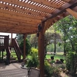 Cedar pergola