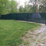 Black 5' chianlink with Green Slats