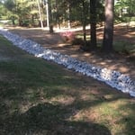Upper swale/Rip Rap drainage