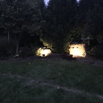 Wall Lights on Large Flat-faced Boulders