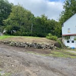 After picture of cleaning out an overgrown bank