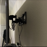 75” on tilt and swivel mount
