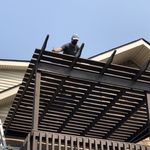 Staining Pergola after powerwash