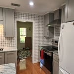 Tile on the walls