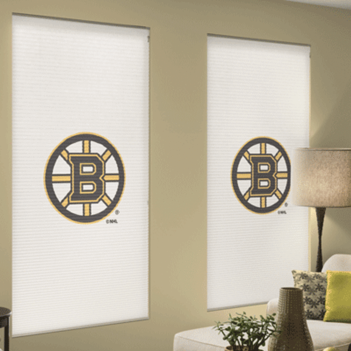 Cellular shade with sports logo