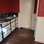 master bathroom vanity and wainscot