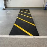 Close up of Striping instead of speedbump