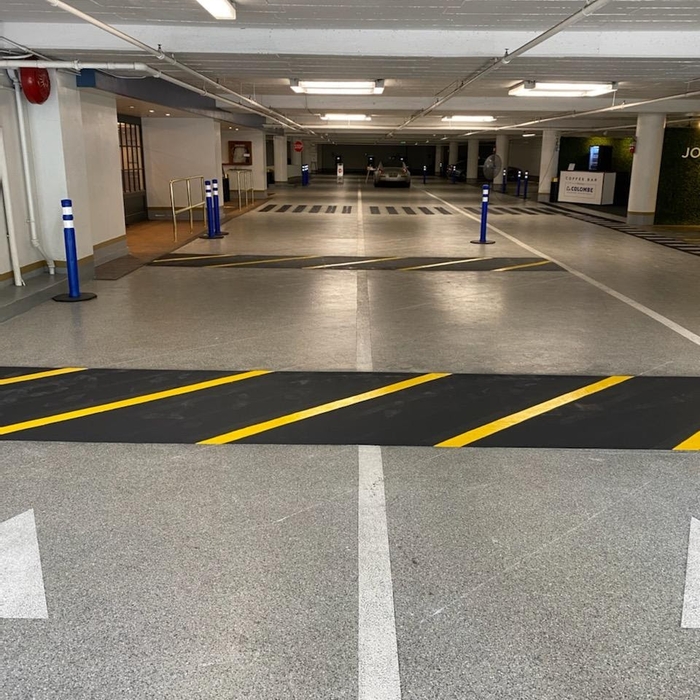Overview of Striping over speedbumps & Walkway