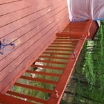Deck power wash and stain