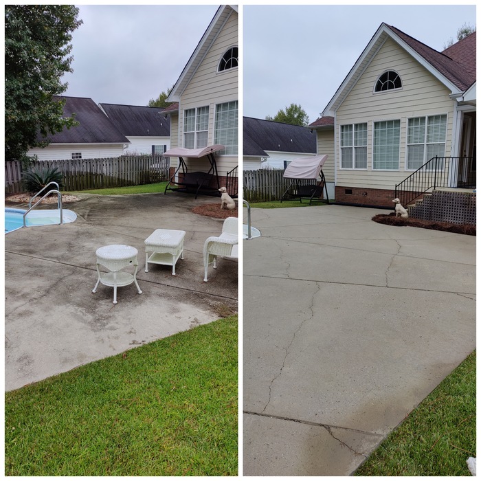 Pool decks before and after