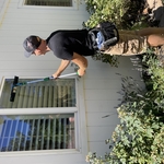Cleaning outside window