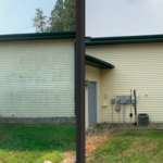 Vinyl siding soft wash