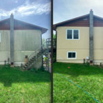 Stucco siding cleaning