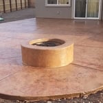 Concrete patio and pit