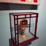 Closeup of the finished reliquary frame