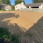 Finished product after seed and straw.