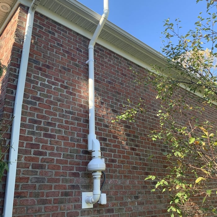 Exterior radon system