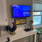 Tv mount with hiden wires