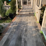 Rustic concrete wood patio
