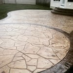 Stamped concrete patio
