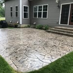 Stamped concrete patio