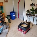 Equipment and work area after initial set up