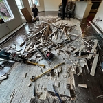 Glue down hardwood