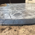 Ashler slate stamped patio