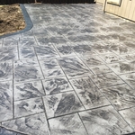 Ashler slate backyard patio