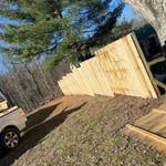 Privacy wood dog step