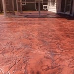 Stamped concrete patio