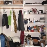 CLosetborganization and cleaning