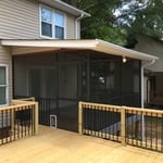 Tinted screen and doggy door