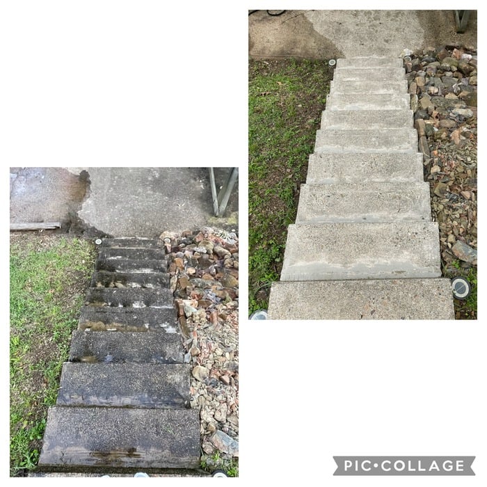 Concrete stairs!