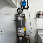 New 40 gallon Rheem water heater installation