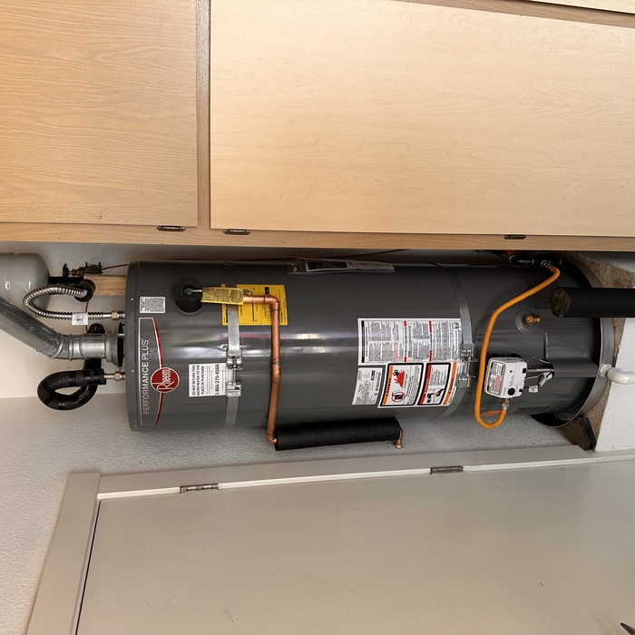 New 50 gallon water heater installation