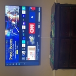 Tv mounted bedroom 70in