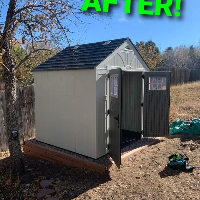Side Profile of Shed and Foundation