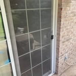 Sliding screen door.